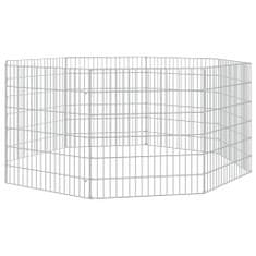 Vidaxl 8-panelová klietka pre králiky 54x60 cm pozinkované železo