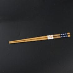 Northix 10x Bambusové paličky - modro/biele 