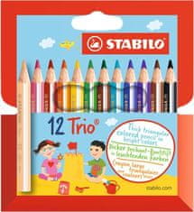 Stabilo Pastelky "Trio", súprava, 12 rôznych farieb, trojhranné, 205/12-01