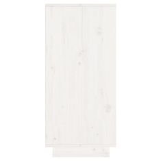 Vidaxl Komoda, biela 60x34x75 cm, borovicový masív