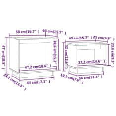 Vidaxl Zásuvné konferenčné stolíky 2 ks medovo hnedé masívna borovica