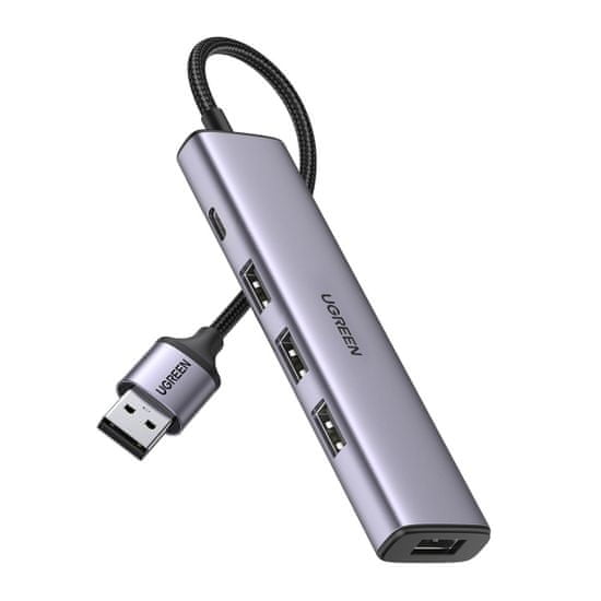 Ugreen CM473 HUB adaptér USB / 4x USB 3.0, čierny