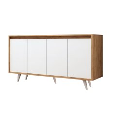 Hanah Home Komoda Seria II 140 cm dub craft zlatý/biela