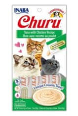 Inaba Chúru Cat Purée Tuna with Chicken 4x14g