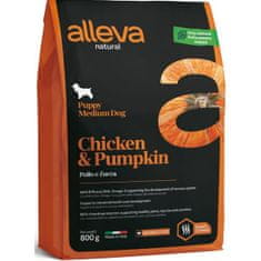 Alleva NATURAL Dog Dry Puppy Chicken & Pumpkin Medium 800g