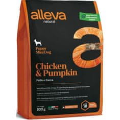 Alleva NATURAL Dog Dry Puppy Chicken & Pumpkin Mini 800g