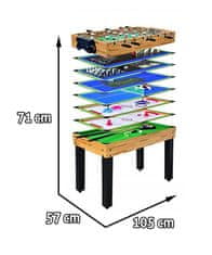 Mamido Hrací stôl stolný futbal 12v1 105 x 57 x 71 cm