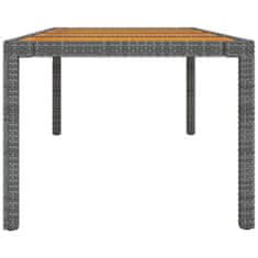 Petromila vidaXL Záhradný stôl sivý 250x100x75 cm polyratan