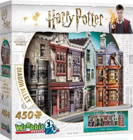 Wrebbit 3D puzzle Harry Potter: Šikmá ulička 450 dielikov