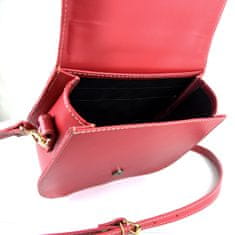 VegaLM Trendová kožená kabelka v červenej farbe