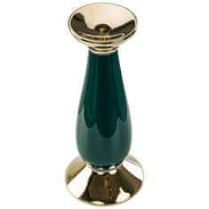 botle Sviečka na sviečku Zelená fľaša Glamour 13 x 32 cm Keramika