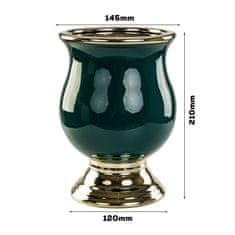 botle Váza Zelená fľaša Glamour Urna 14,5 x 21 cm