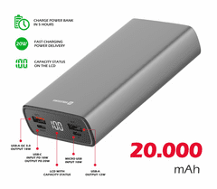 SWISSTEN ALUMINUM POWER BANK 20000 mAh 22013916