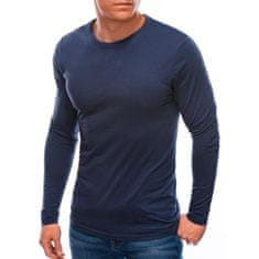 Edoti Pánska hladká košeľa s dlhým rukávom HUNTLEY light navy modrá MDN107870 XXL