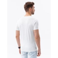 OMBRE Pánske tričko s potlačou BENONI biela MDN22542 XXL