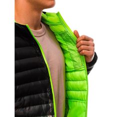 OMBRE Pánska bunda prešívaná KOHEN zelená/kamienková MDN10781 L