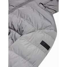 OMBRE Pánska bunda zimná SPENCER šedá MDN21242 XL