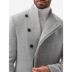 OMBRE Pánsky kabát ASHTON sivý melanž MDN21462 XL