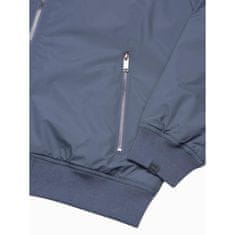 OMBRE Pánska bunda prešívaná ODIN modrá MDN23309 M