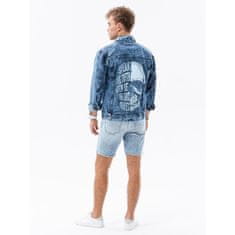 OMBRE Pánska bunda jeansová DALLAS indigo MDN23933 M