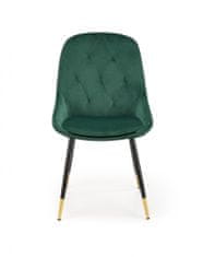 Halmar Kovová stoličky K437, tmavo zelená