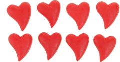 Autronic Srdce červené, dekorácia z polyresinu na nalepenie. 8 kusov v krabičke, cena za 1 FP8065