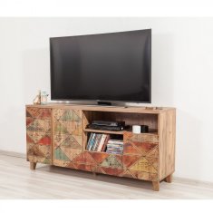 Hanah Home TV stolík Marina Mila II 160 cm borovica atlantická/viacfarebný