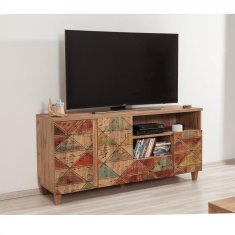 Hanah Home TV stolík Marina Mila II 160 cm borovica atlantická/viacfarebný