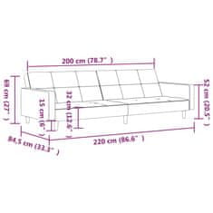 Vidaxl 2-miestna rozkladacia pohovka tmavosivá tkanina z mikrovlákna