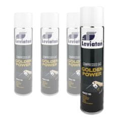 Leviatan Stlačený Vzduch GOLDEN POWER 600ml SET 4ks