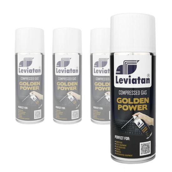 Leviatan Stlačený Vzduch GOLDEN POWER 400ml SET 4ks