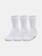 Under Armour Ponožky UA 3-Maker 3pk Mid-Crew-WHT M