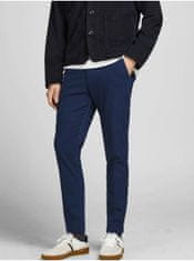 Jack&Jones Tmavomodré slim fit nohavice Jack & Jones Stollie 34/32