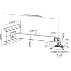 Reflecta VESTA 152S nástenný držiak pre dátový projektor