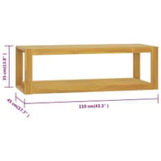 Petromila vidaXL Nástenná kúpeľňová skrinka 110x45x35 cm masívne tíkové drevo