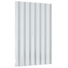 Vidaxl Strešné panely 36 ks práškovaná oceľ strieborné 60x36 cm