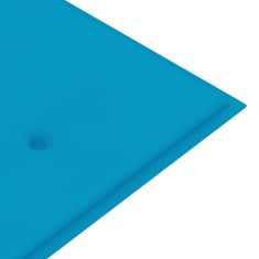 Vidaxl Podložka na záhradnú lavičku, modrá 150x50x3 cm
