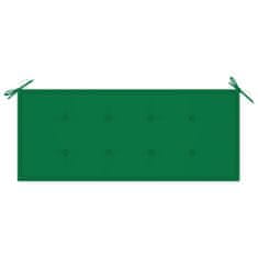 Vidaxl Podložka na záhradnú lavičku, zelená 120x50x3 cm