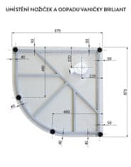 eoshop BRILIANT 90 x 90 cm - Parný masážny sprchový box model 9 číre sklo