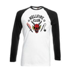 Grooters Pánske tričko Stranger Things - Hellfire Club, dlhý čierny rukáv Veľkosť: XL