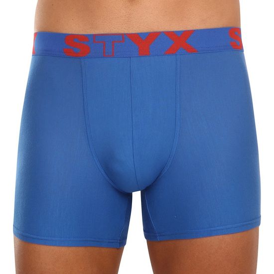Styx Pánske boxerky long športová guma modré (U967)