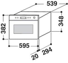 Whirlpool Vstavaná mikrovlnná rúra AMW 730 WH