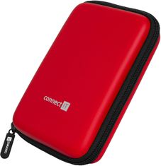 Connect IT HardShellProtect pevné skořepinové ochranné pouzdro na 2,5" HDD, červené