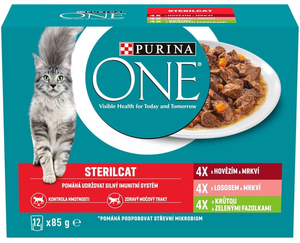 Purina ONE STERILCAT multipack lahodný výber v šťave 72x85 g