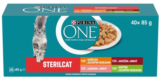 Purina ONE STERILCAT lahodný výber v šťave 40x85 g