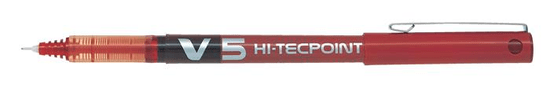 Pilot Roller s tekutým atramentom "Hi-Tecpoint V5", červená, 0,3 mm, BX-V5-R