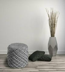 eoshop Pletený puf Pouf Royal 888 silver