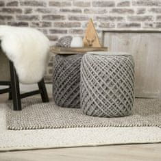 eoshop Pletený puf Pouf Royal 888 silver