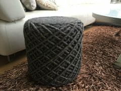 eoshop Pletený puf Pouf Royal 888 graphite