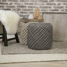 eoshop Pletený puf Pouf Royal 888 graphite